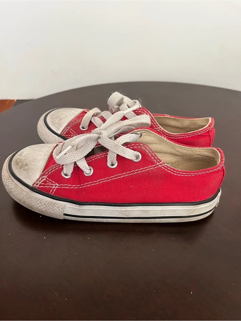 Converse Kids Red Low-Top Canvas Sneakers
